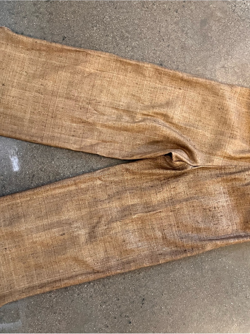 Raw silk women’s wide leg pants - Picture 4 of 4